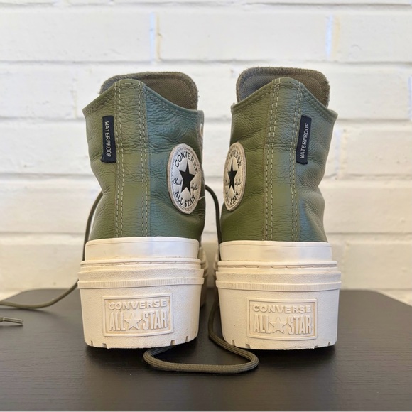 Converse Chuck Taylor All Star Lugged Heel Utility Sneakers in Army Green, SZ 7 - Picture 8 of 14